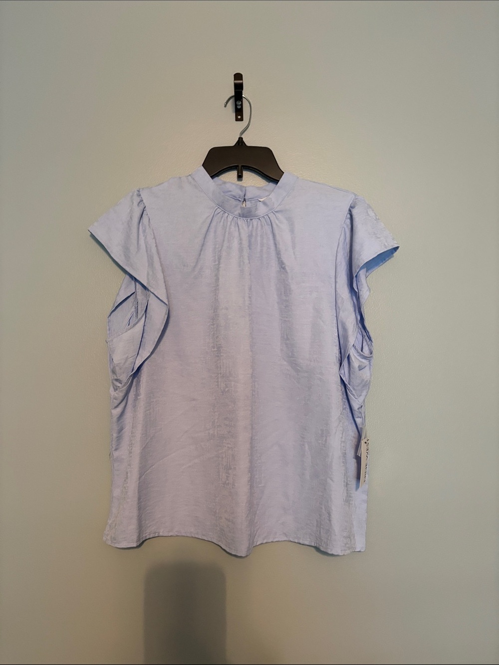 Light Blue Ruffle Sleeve Women's Top Nine West NWT